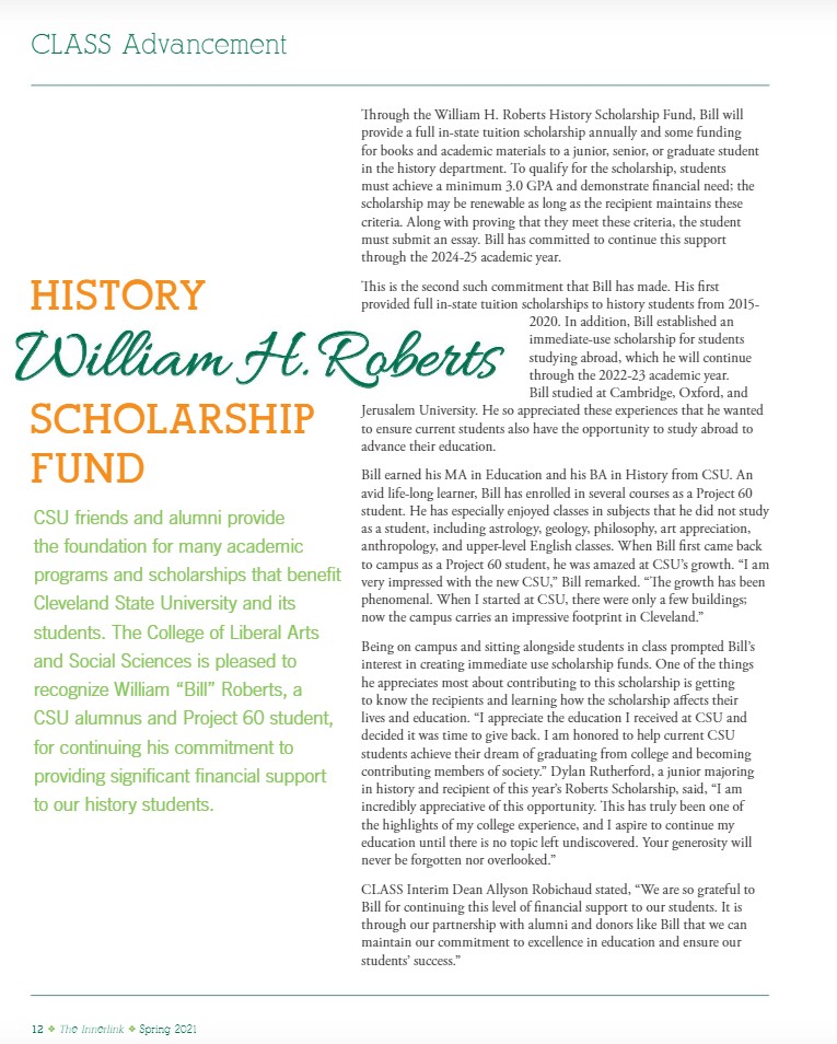 jpg of the article text in the CLASS Innerlink. Follow the link https://issuu.com/class_theinnerlink/docs/innerlink_spring2021 for accessible version of the entire publication.